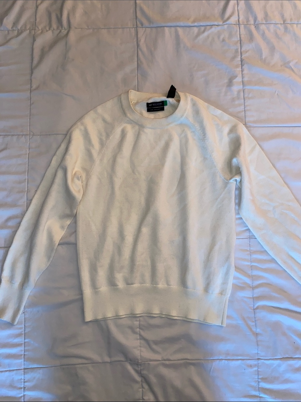 Dockers White Crewneck Sweatshirt
